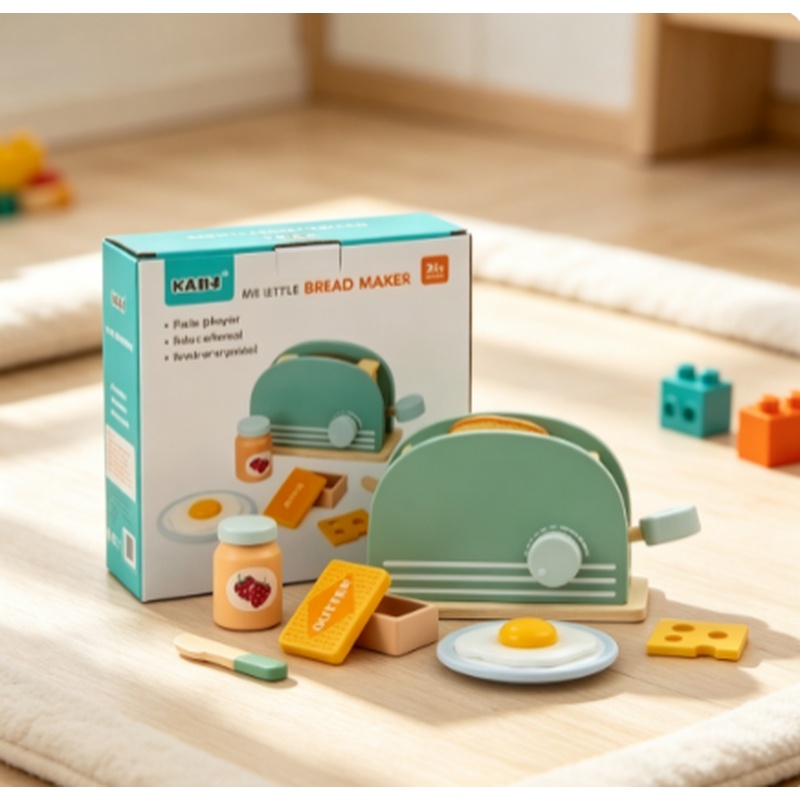 Kitchen Gadgets Kids - Деревянный игрушечный тостер для детей, набор