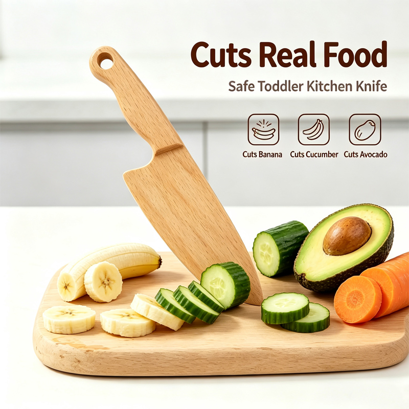 Kitchen Gadgets Kids - Деревянный детский нож для приготовления пищи,