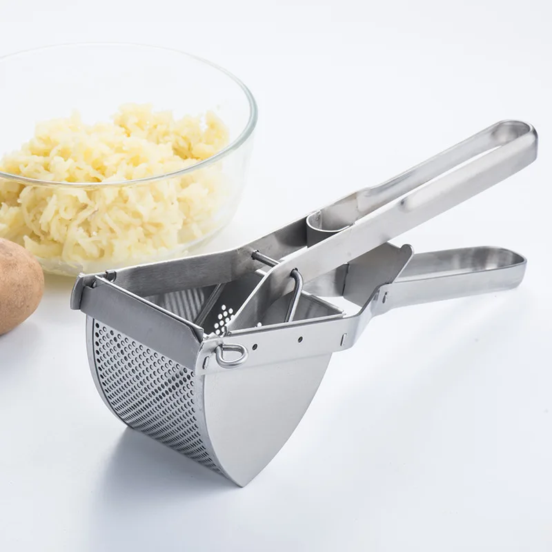 Potato Masher Ricer - Картофелерезка из нержавеющей стали, картофелерезка, сверхмощная
