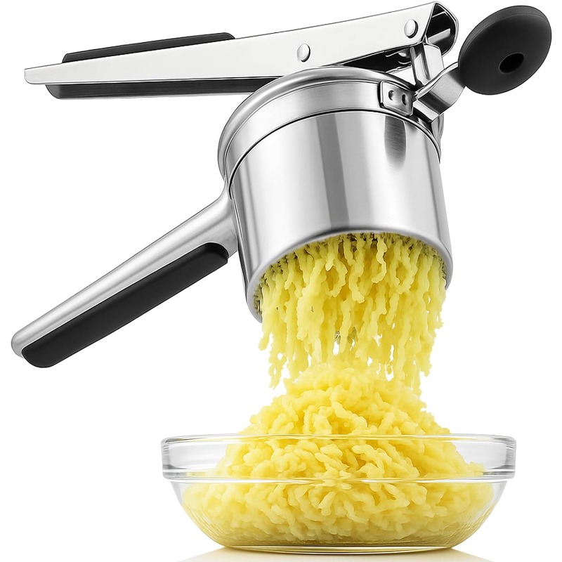 Potato Masher Ricer - Большая картофелерезка, сверхмощная картофелерезка и толкушка