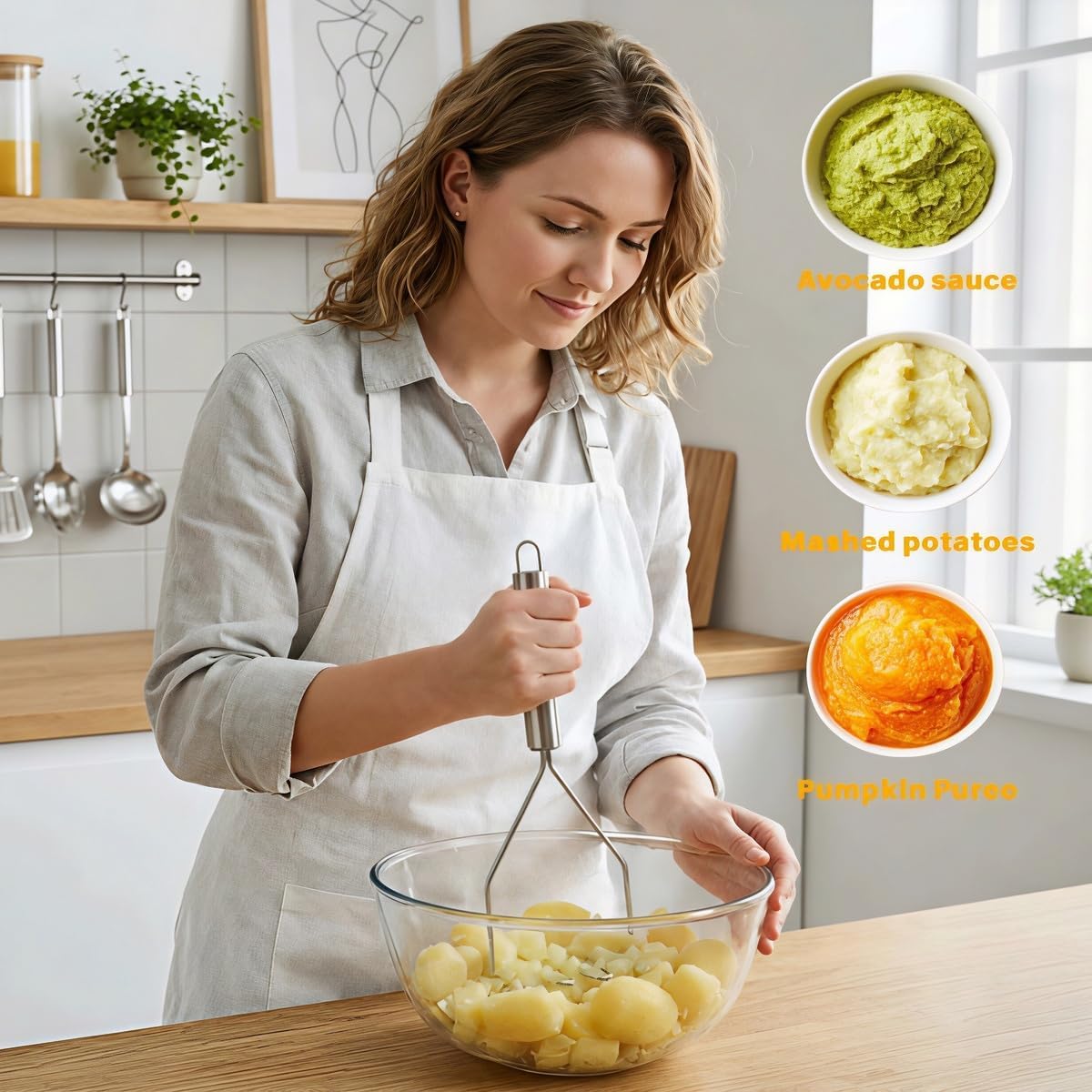 Картофелемялка из нержавеющей  – обзор и цена Potato Masher Ricer