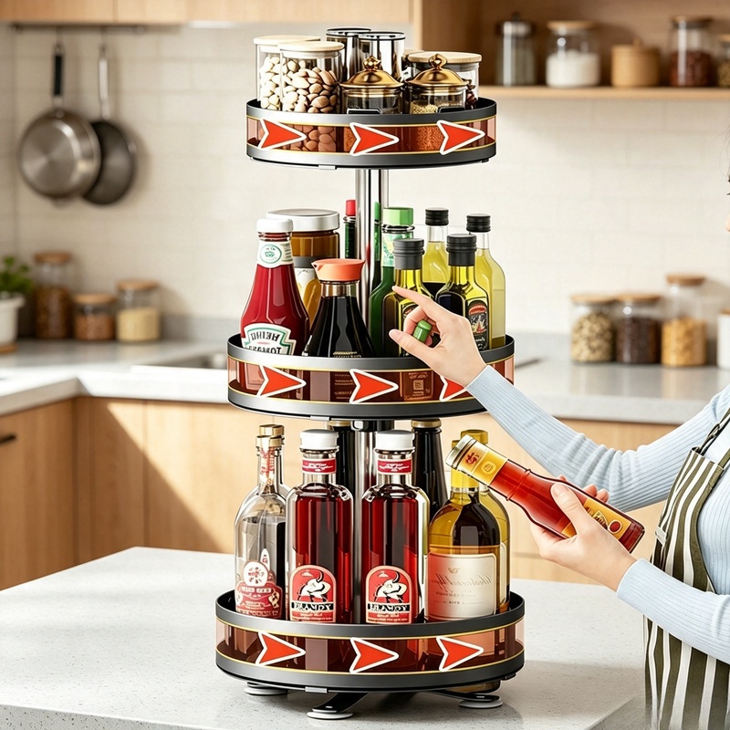360 °   Вращающаяся подставка  – обзор и цена Kitchen Gadgets Storage Ideas